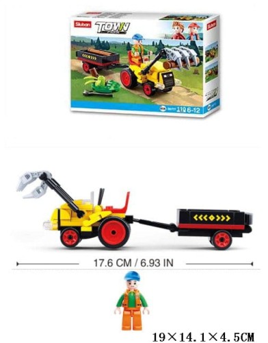 KLOCKI SLUBAN B0777 Ciągnik z Przyczepą TOWN FARM 110 EL.