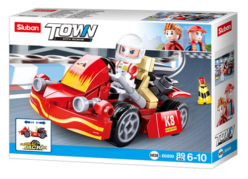 KLOCKI SLUBAN B0899 Gokart Wyścigówka TOWN 89 EL.