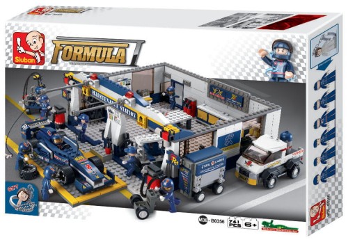 KLOCKI SLUBAN B0356 PIT-STOP Formuła1 + Pit-stop RACING TEAM 741 el.