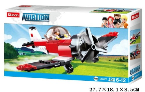 KLOCKI SLUBAN B0667E Czerwony Śmigłowiec AVIATION 128 El.