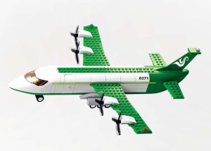 KLOCKI SLUBAN B0371 Zielony Samolot Pasażerski Aviation 383 El.