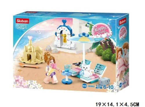 KLOCKI SLUBAN B0862 Zabawa na Plaży GD Happy Diary 102 El.