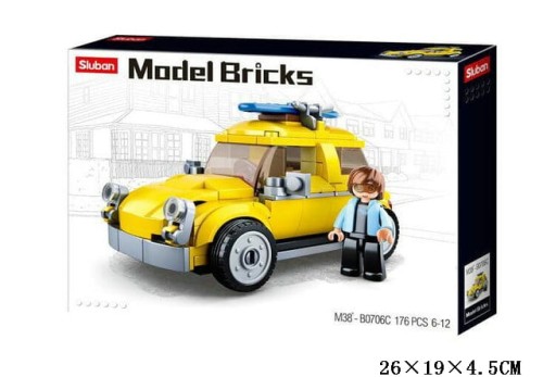 KLOCKI SLUBAN B0706C Samochód Fiat 500 Modelbricks 176 El.