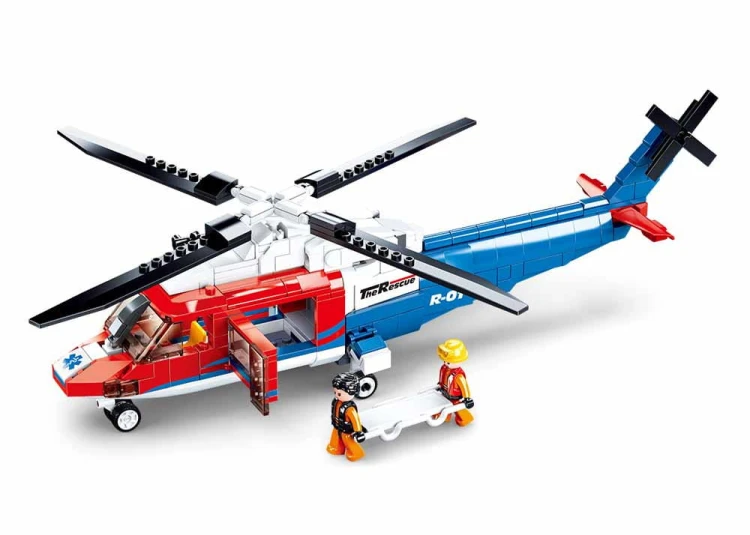 KLOCKI SLUBAN HELIKOPTER RATUNKOWY GÓRSKI POGOTWIE GOPR 402 EL. M38-B0886 KOMPATYBILNE Z LEGO COBI