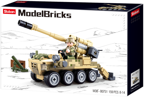 KLOCKI SLUBAN B0751 Działo Modelbricks 161 EL.