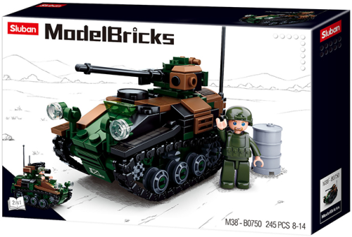 KLOCKI SLUBAN B0750 Czołg Modelbricks 245 EL.