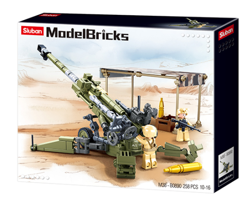 KLOCKI SLUBAN B0890 Działo przeciwpancerne Modelbricks 258 EL.