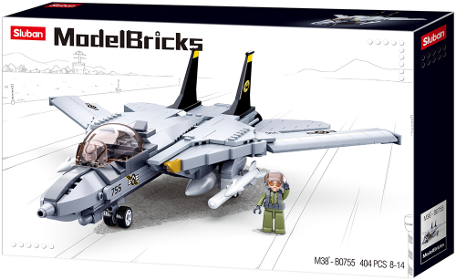 KLOCKI SLUBAN B0755 Samolot F14 Modelbricks 404 EL.