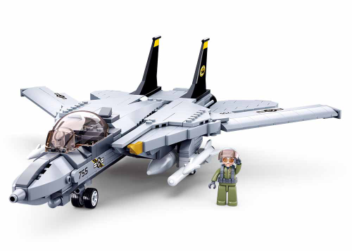 KLOCKI SLUBAN B0755 Samolot F14 Modelbricks 404 EL.