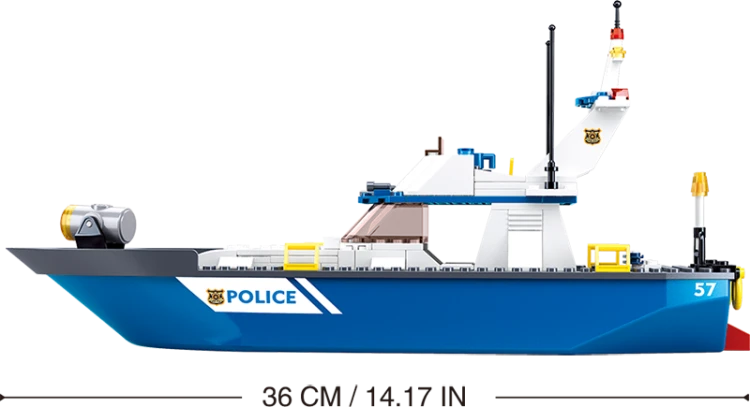 KLOCKI SLUBAN B0657 Zestaw Policyjny Łódź POLICE 347 EL