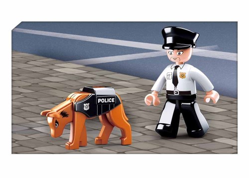 KLOCKI SLUBAN B0639 Radiowóz + Piesek POLICE 78 EL.