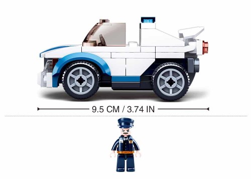 KLOCKI SLUBAN B0824 Radiowóz z napędem POLICE 90 EL.