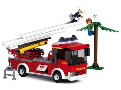 KLOCKI SLUBAN B0625 Wóz Strażacki z Kotkiem na drzewie FIRE 269 EL.
