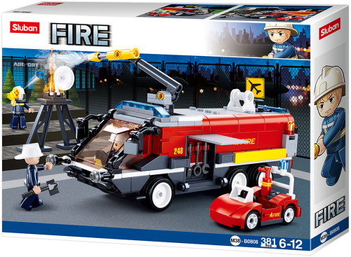 KLOCKI SLUBAN B0808 Lotniskowy Wóz Strażacki FIRE 381 EL.