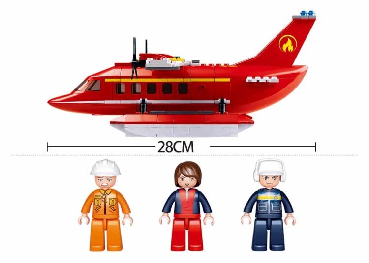 KLOCKI SLUBAN B0629 Samolot Straży Pożarnej + Latarnia morska FIRE 348 EL