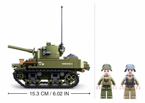 KLOCKI SLUBAN B0856 Czołg ARMY WWII 344 EL.
