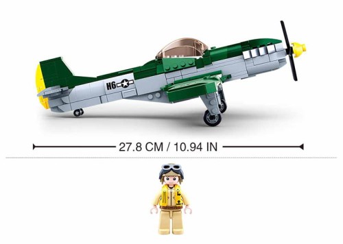 KLOCKI SLUBAN B0857 Samolot WWII ARMY 323 EL.