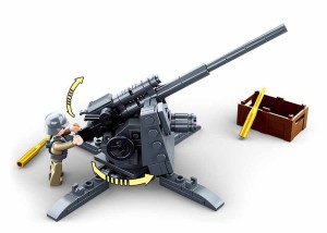 KLOCKI SLUBAN B0825 Działo Przeciwlotnicze WWII ARMY 115 EL. M38-B0825
