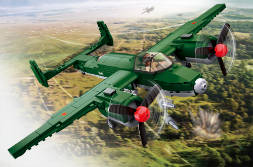 KLOCKI SLUBAN B0688 Samolot Bombowiec TU-2 WWII ARMY 311 EL.