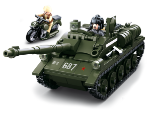 KLOCKI SLUBAN B0687 Czołg SU-85 WWII ARMY 338 EL.