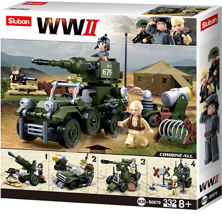 KLOCKI SLUBAN B0679 Pojazd wojskowy 4W1 332 EL.