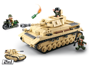 KLOCKI SLUBAN B0693 Czołg 2W1 Panzer IV Tygrys ARMY WWII 543 EL.