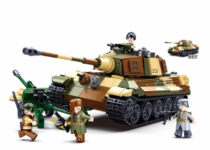 KLOCKI SLUBAN B0980 Czołg 2W1 WW2 ARMY  930 EL