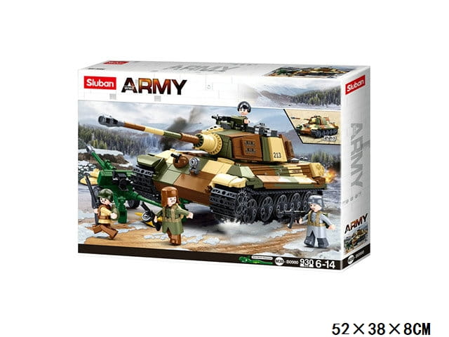 KLOCKI SLUBAN B0980 Czołg 2W1 WW2 ARMY  930 EL