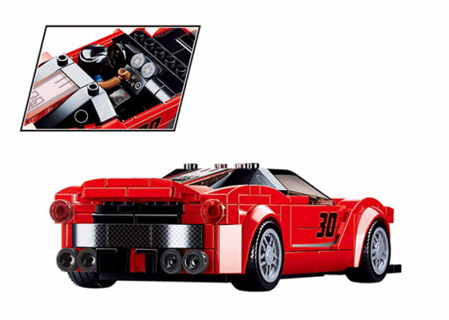 KLOCKI SLUBAN B0955 Włoski Samochód Wyścigowy Modelbricks 262 El.