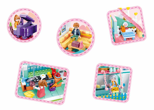 KLOCKI SLUBAN Dom DIY Girl's Dream 596 El.