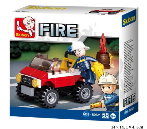 KLOCKI SLUBAN B0621 Mały Wóz Strażacki FIRE 158 EL.