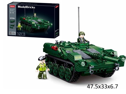 KLOCKI SLUBAN B1010 Czołg STRV103 Modelbricks 692 EL.