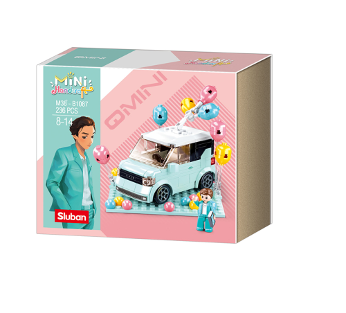 KLOCKI SLUBAN B1087 Urodzinowe Autko Mini Handcraft 236 El.