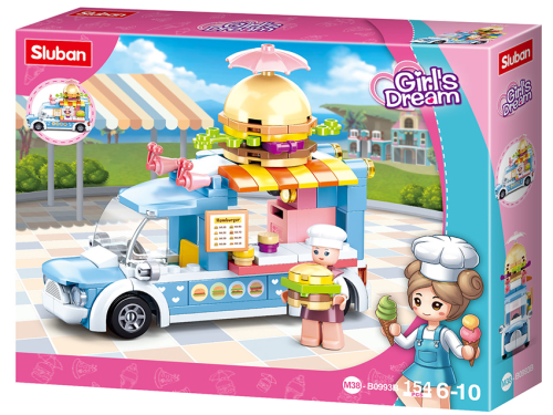 KLOCKI SLUBAN B0993B Food Truck z Burgerami Girl's Dream 154 El.