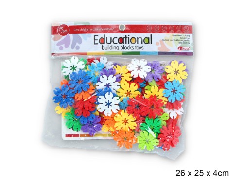 KLOCKI EDUKACYJNE Kwiatki 80 El.