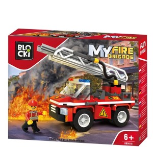 KLOCKI BLOCKI KB0818 Wóz Strażacki z Podnośnikiem MyFire 109 El.
