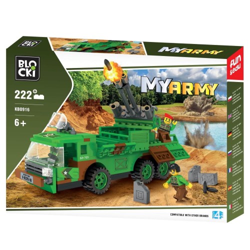 KLOCKI BLOCKI KB0916 Wyrzutnia Rakiet MyArmy 222 El.