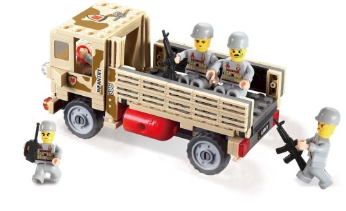 KLOCKI BLOCKI KB84027 Ciężarówka Wojskowa MyArmy 183 el.