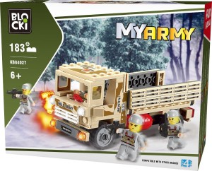 KLOCKI BLOCKI KB84027 Ciężarówka Wojskowa MyArmy 183 el.