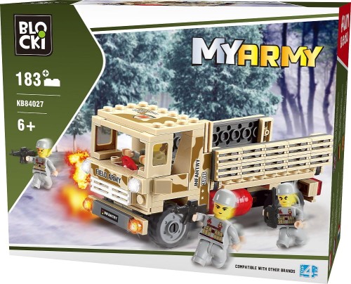 KLOCKI BLOCKI KB84027 Ciężarówka Wojskowa MyArmy 183 el.