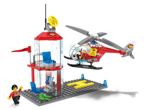 KLOCKI BLOCKI KB0812 Lądowisko Helikoptera MyFire 129 El.