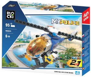 KLOCKI BLOCKI KB0655 Helikopter 2W1 MyPolice 95 El.