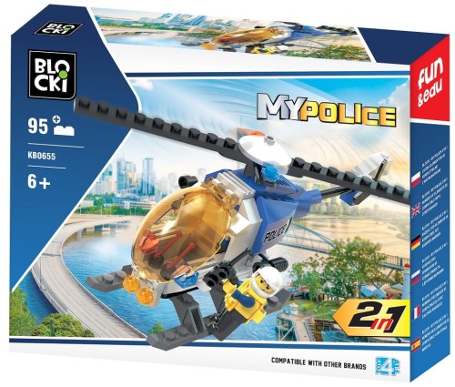 KLOCKI BLOCKI KB0655 Helikopter 2W1 MyPolice 95 El.