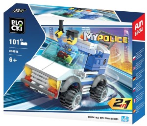 KLOCKI BLOCKI KB0656 Pojazd Policyjny 2W1 MyPolice 101 El.
