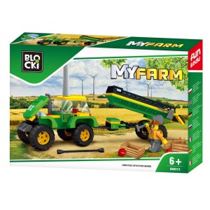 KLOCKI BLOCKI KB0313 Traktor z Przyczepą MyFarm 164 El.