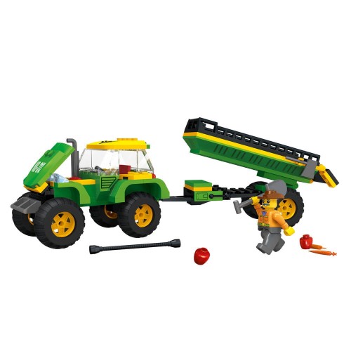 KLOCKI BLOCKI KB0313 Traktor z Przyczepą MyFarm 164 El.