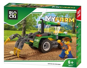 KLOCKI BLOCKI KB0317 Traktor z Pługiem MyFarm 85 El.
