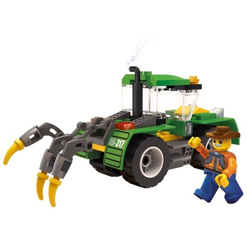 KLOCKI BLOCKI KB0317 Traktor z Pługiem MyFarm 85 El.