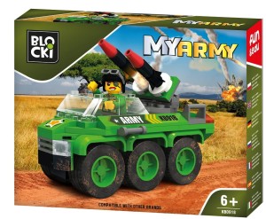 KLOCKI BLOCKI KB0918 Wóz z Rakietami MyArmy 104 El.