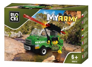 KLOCKI BLOCKI KB0919 Wóz z Działem MyArmy 63 El.